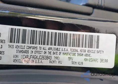 2018 Jeep Grand Cherokee Altitude 4X4 из США, поврежденный, VIN 1C4RJFAGXJC263843